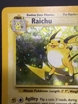 Raichu 16/130 Holo WOTC Pokemon Card – Base Set 2 2000 – Vintage - LP - Image 5