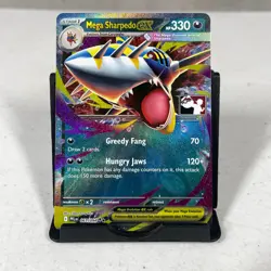 Mega Sharpedo ex 061/094 Double Rare Prize Pack Series Cards Pokemon Holo NM - Image 1