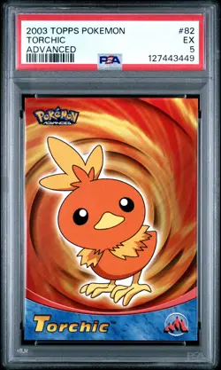 2003 TOPPS POKEMON ADVANCED #82 TORCHIC PSA 5 - Image 1