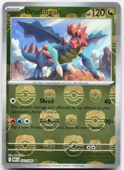 Druddigon (Master Ball Pattern) 071/086 Uncommon White Flare Pokemon Near Mint - Image 1