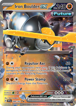 Iron Boulder ex 99/162 Double Rare | Temporal Forces | Pokemon Card - Image 1