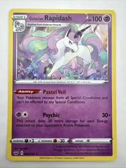 Galarian Rapidash 082/202 - Sword & Shield Base Rare - Pokemon TCG - Image 1