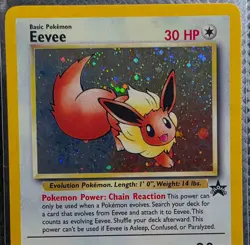 2000 Black Star Promo Pokemon League Holo Eevee #11 LP Vintage Pokemon WOTC TCG - Image 1
