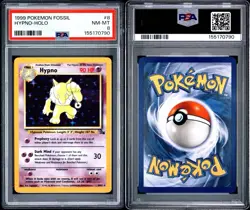 1999 Pokemon Fossil Hypno Holo PSA 8 - Image 1