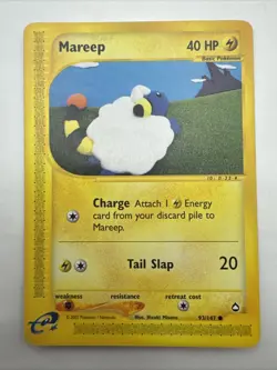 Pokemon Mareep TCG Aquapolis Card 93/147 Regular Common - Image 1