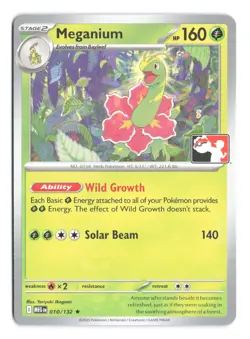 Pokemon Meganium Mega Evolution 010/132 Prize Pack Series 9 Non Holo - Image 1