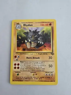 Pokemon TCG Rhydon Jungle 45/64 Regular Unlimited Uncommon WOTC NM - Image 1