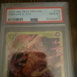 Bandai One Piece CCG 2024 Portgas D Ace OP07-119 Secret Rare Foil PSA 10 - Image 2