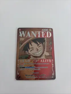 One Piece ST01-012 Monkey D. Luffy - Pillars of Strength OP03 Wanted Poster - Image 1
