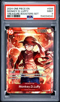 2024 ONE PIECE PROMOS TREASURE BOOSTERS SET #006 MONKEY D. LUFFY PSA 9 - Image 1