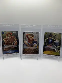 Monkey D Luffy Portgas D. Ace Sabo Tin Promo Set One Piece Sealed - Image 1