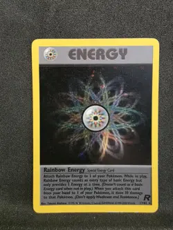 Vintage Pokemon TCG - Team Rocket - Unlimited Rainbow Energy 17/82 Holo: MP+ - Image 1