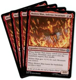 x4 Molten Man, Inferno Incarnate - 0084 - Marvel's Spider-Man - MTG SHIPS NOW - Image 1