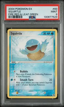 Pokemon Squirtle EX Fire Red & Leaf Green #83 PSA 9 2004 MINT - Image 1