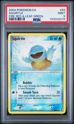 2004 POKEMON EX FIRE RED & LEAF GREEN #83 SQUIRTLE FIRE RED & LEAF GREEN PSA 9 - Image 1