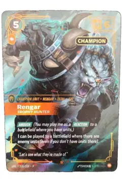 Riftbound TCG Rengar Trophy Hunter Epic Unleashed UNL 120/219 NM - Image 1