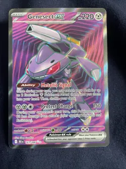Pokemon TCG Genesect EX 161/086 Black Bolt Full Art Illustration Rare Card - Image 1