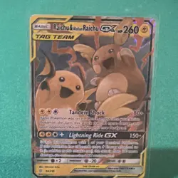 Raichu & Alolan Raichu-GX ⭐ 54/236 Holo Rare GX Unified Minds 2019 Pokemon NM - Image 1