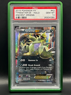 Tyranitar EX #42 Ultra Rare Holo- 2015 Pokemon Ancient Origins- PSA 10 - LOW POP - Image 1