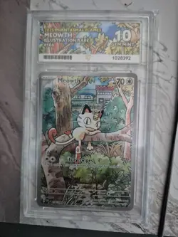 Meowth 106/094 Me02: Phantasmal Flames Holo Art Rare Pokemon Card Ace 10 - Image 1