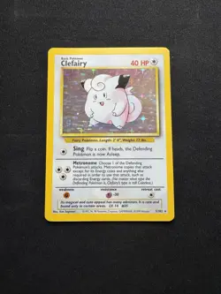 Clefairy 5/102 1999 Base Set Holo Rare Vintage WOTC Pokemon TCG Cards - Image 1