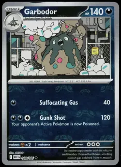 Garbodor (Master Ball Pattern) 060/086 Uncommon White Flare Pokemon Card Holo LP - Image 1