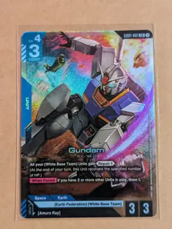 Gundam Card Game GD01-001 LR Gundam RX-78-2 Newtype Rising English - Image 1