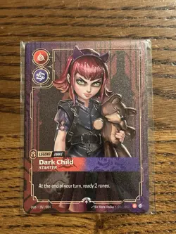 Annie Dark Child Plated Metal Riftbound League of Legends Promo Card, Bologna - Image 1