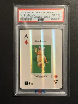 MetaZoo Chibi Bigfoot Holo #2 Wilderness Poker Playing Card WPT PSA 10 GEM MINT - Image 1