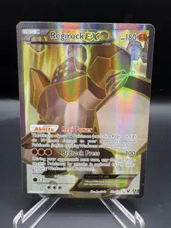 Pokemon Regirock EX Fates Collide Card 43a/124 Ultra Rare LP/NM - Image 1