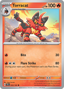 Torracat 33/162 Common | Temporal Forces | Pokemon Card - Image 1