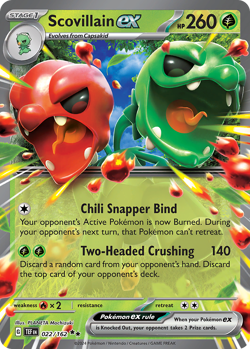 Scovillain ex 22/162 Double Rare | Temporal Forces | Pokemon Card - Image 1