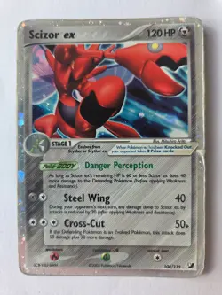 108/115 Scizor ex Holo Pokemon Card - EX Unseen Forces - Image 1