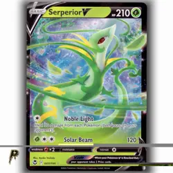 Pokemom Silver Tempest Sword & Shield Serperior V 007/195 Ultra Rare Card NM - Image 1