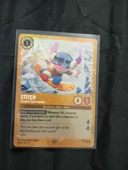 Stitch - Carefree Snowboarder 42 Disney Lorcana Promo Cards Holo - Image 1