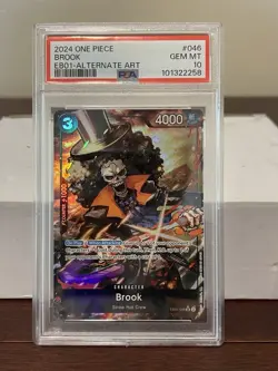 One Piece Brook Alternate Art EB01-046 PSA 10 - Image 1