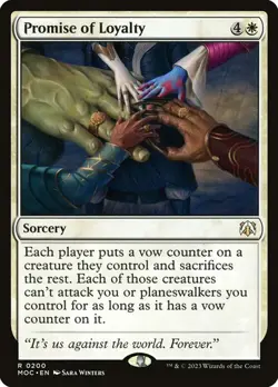 Promise of Loyalty - MOC - Rare - MTG Magic Pack fresh - Image 1