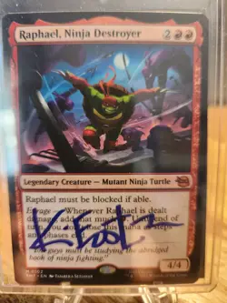 MTG Magic The Gathering TMNT Raphael, Ninja Destroyer Signed Kevin Eastman w/COA - Image 1