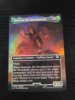 Samwise the Stouthearted - MTG Promo *FOIL* BORDERLESS #0449 LOTR - Image 1
