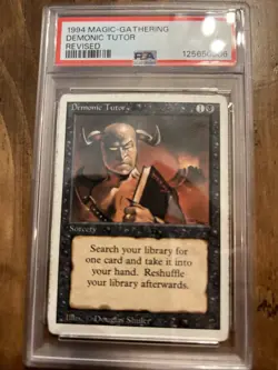 MTG Magic the Gathering Rare Sorcery Demonic Tutor Revised Edition - Image 4