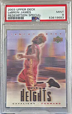 2003 Upper Deck LeBron James Redemption Special City Heights PSA 9 Mint Rookie - Image 1