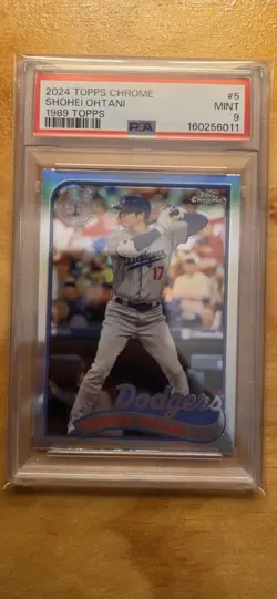 2024 Topps Chrome 1989 Topps Baseball #5 Shohei Ohtani PSA 9 - Image 1