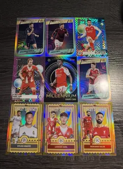 2025/26 Topps Finest UEFA Club Competitions Lot Of 9 Inserts - Image 1