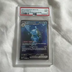 PSA 9 Pokemon TCG Blastoise EX 200/165 151 Holo Special Illustration Rare Card - Image 1