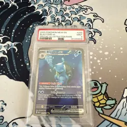 PSA 9 Pokemon TCG Blastoise EX 200/165 151 Holo Special Illustration Rare Card - Image 1