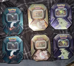 Pokemon TCG Triple Whammy Sealed Tin Lot (6) Darkrai Slaking Tyranitar - Image 1