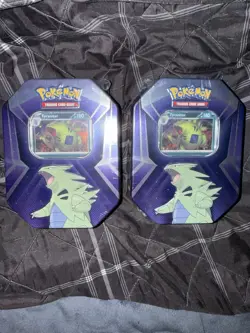 Pokemon TCG Triple Whammy Sealed Tin Lot (6) Darkrai Slaking Tyranitar - Image 5
