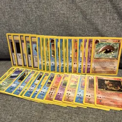 Pokemon Fossil Full Complete Set Of Uncommon & Common 32 Cards WOTC VINTAGE - Image 1