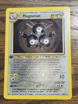 Pokemon Wotc 1st Edition Neo Revelation # 10/64 Holo Magneton M/NM - Image 1