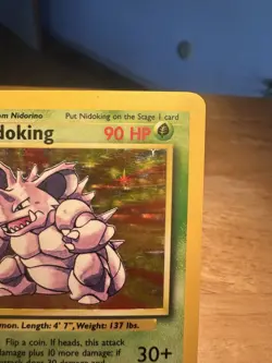 Pokemon TCG Nidoking Base Set Holo Unlimited Rare Card 11/102 LP/MP - Image 3